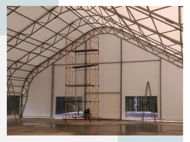 Шатровые ангары в Орске