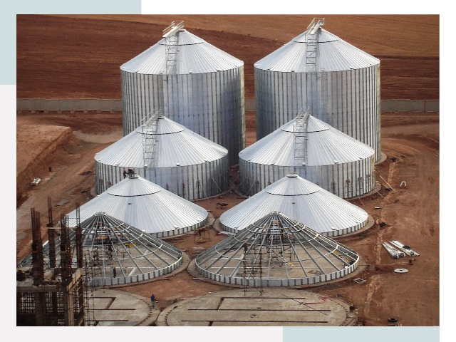 Строительство зерновых силосов в Орске